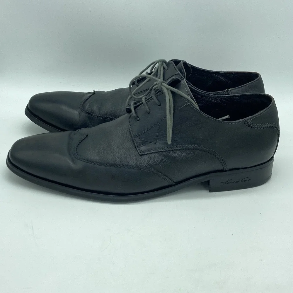 Kenneth Cole Dress Shoes Men's 10.5M Oxford Lace-Up Black Office Classic Dadcore